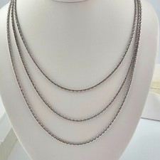 Solid 925 Sterling Silver Italy Rounded Box Chain 1.5mm Thick 16", 18", 20" Long