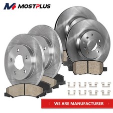 Front+Rear Disc Rotors Ceramic Brake Pads For...