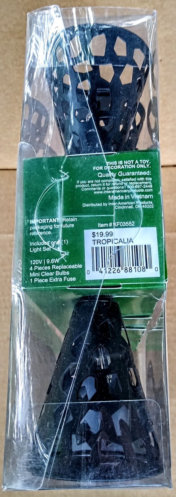 HD DESIGNS OUTDOORS STRING LIGHTS METAL CONE 10-LIGHT SET INDOOR/OUTDOOR GARDEN