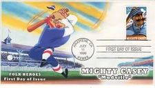 AO-3083-3, 1996, Folk Heroes, Add On Cachet ,First Day Cover, Standard Postmark,