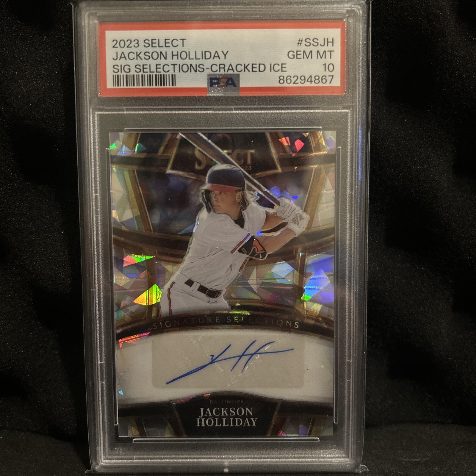 2023 Panini Select auto /23 Jackson Holliday Orioles PSA 10🔥