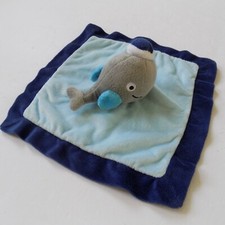 Bananafish Gray Whale Sailor Blue Lovey Baby Security Blanket Banana Fish