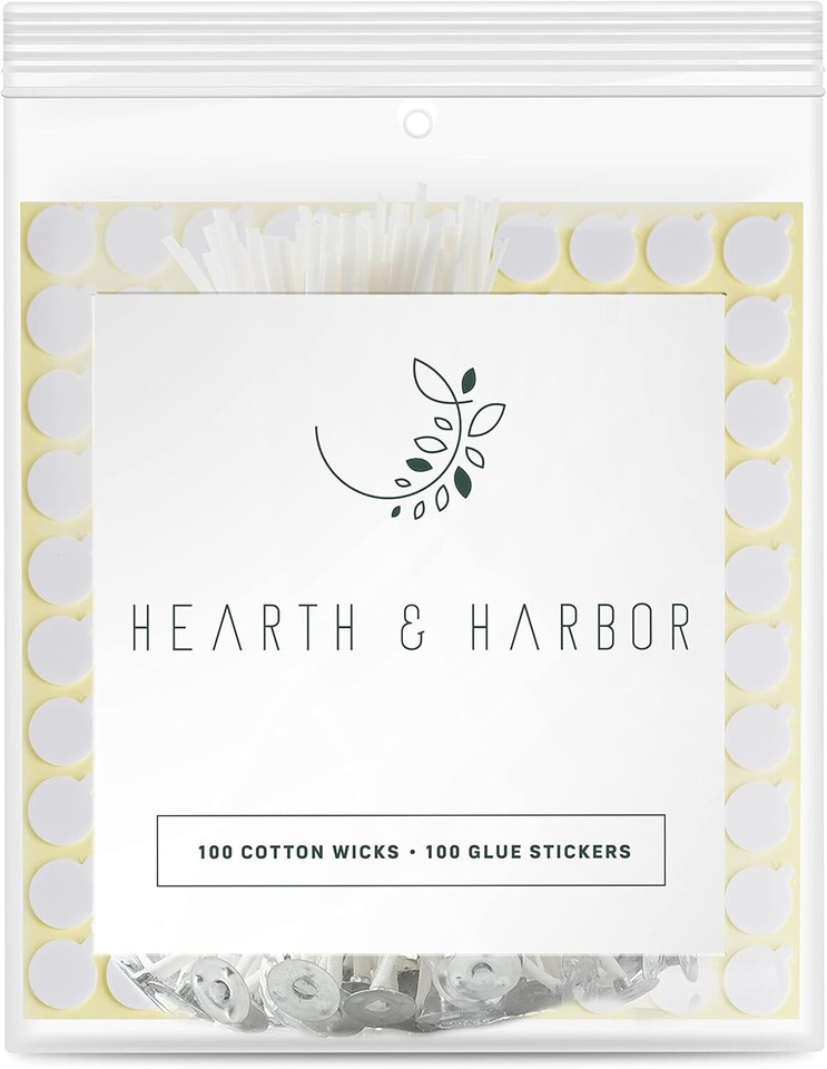 Hearth and Harbor Candle Wicks for Making + Stickers eBay