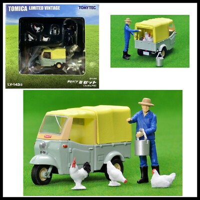 Tomica Limited Vintage LV-143d Daihatsu Midget with figure 1/64