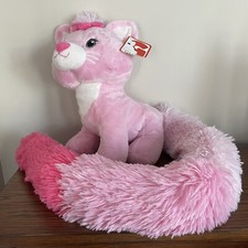Gund Beautifurtails 13  Plush Pink Cat Kitten 28" Tail Stuffed Animal Toy NWT