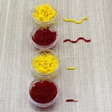 120-150 PCS Flavor Smell Soft Fishing Lure Bread Worm Maggot Grub Crappie Carp