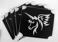 bm736 GLITTERTATTOO 10 x stencil UNICORN glitter tattoo must have L K 