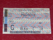 [Collection Sport Football] Ticket Psg / Nice 8 April 1995 Champ. France