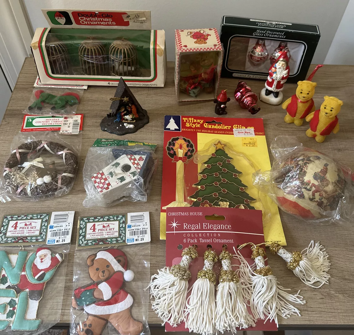 Vintage Christmas Decorations Ornaments Lot 1950s 1960s Made In Taiwan  & Others