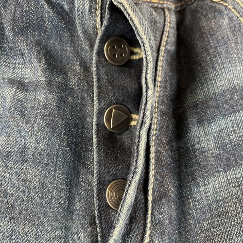 Pantalones de mezclilla desgastados con ribete de pierna recta azul 30x34 Levis Jeans para hombre - Imagen 10 de 20