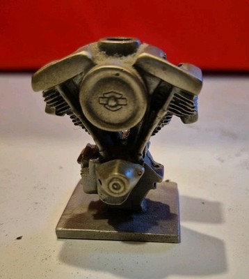 Harley Davidson Mini Pewter Motorcycle Engine Motor Figure Statue