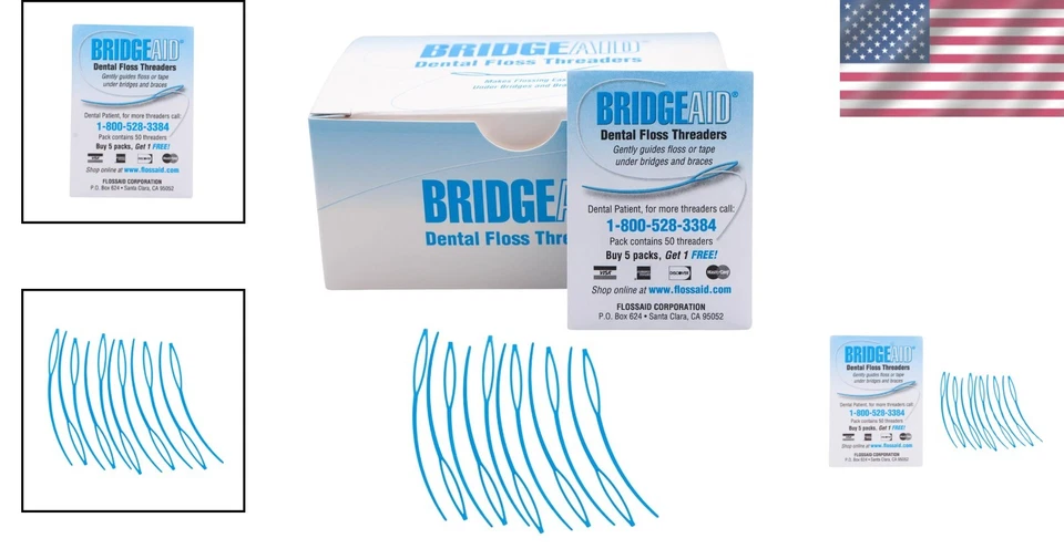 Enhebrador de ayuda de puente de hilo dental - Paquete de 1000 Foto 2 de 4