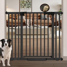 41" Extra Tall Baby Gate for Big Dog No 30''-49.2''Wide, Black-41"tall