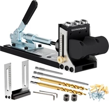 All MetalPocket Hole Jig Kit with Quick Clamp and Dust Collection Easy Use3Holes