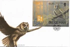 1997 ISLE OF MAN BIRDS OWLS MIN SHEET ON SUPERB FDC