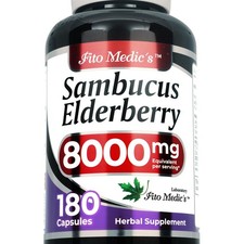 Lab Sambucus Elderberry 8000mg Immune Support 180 Capsules Black Elderberry