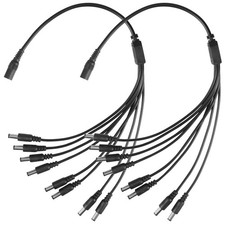 DC 1 Female to 8 Male Output Power Splitter Cable,DC Y Splitter Adppter Surve...