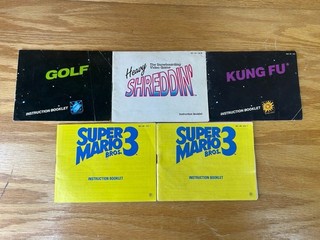 Lot of 5 NES Manuals | Original Instruction Booklets for Nintendo Games