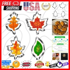 Stainless Steel Fall Leaf Cutters - Dishwasher Safe & Perfect for All Ages