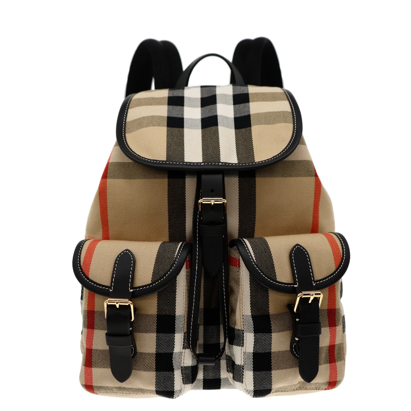 Burberry — Burberry Enfield Woman Backpack Check Canvas New