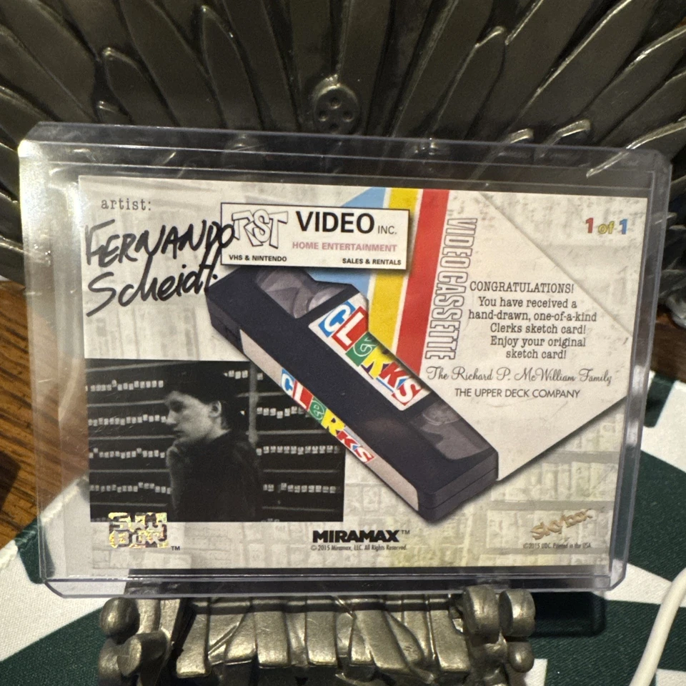 2015 UD Skybox Clerks Randall Graves RST Video Order Fernando Scheidt SKETCH 1/1 - Image 2 of 2