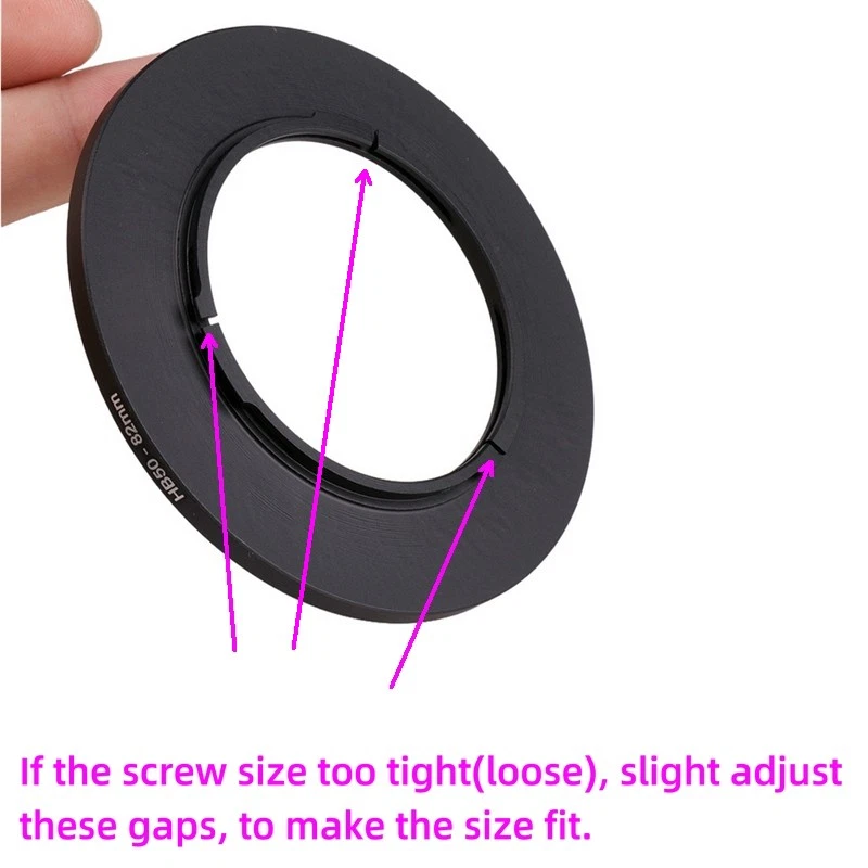 HB50-52 55 58 62 67 72 77 82mm Lens Step Up Filter Ring Adapter for Hasselblad - Image 4 of 4