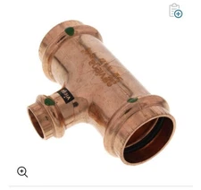 viega propress XL-C  # 20718 4"x 4"x 2.5” copper tee P1 X P2 X P3