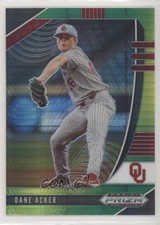 2020 Panini Prizm Draft Picks Green & Yellow Hyper Dane Acker #PDP127 0a10