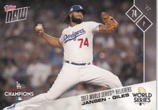 2017 TOPPS NOW WORLD SERIES MOMENT #WSM-10 JANSEN AND GILES- LOS ANGELES DODGERS