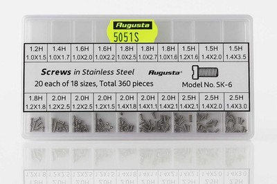 360x AUGUSTA Uhrenschrauben Set Edelstahl für Uhrengehäuse Armbänder Uhrendeck