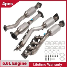 For Nissan Armada 5.6L 2004-2015 Manifold Catalytic Converter Front & Rear 4PCS