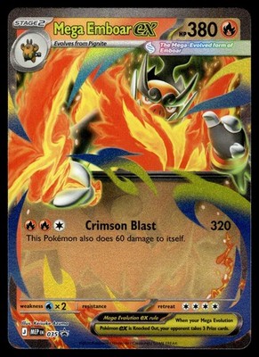 Mega Emboar ex 035 Holo Promo ME: Mega Evolution Promo Pokemon Near Mint