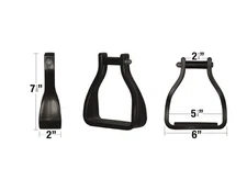 Abetta Western Stirrups Poly Solid No Slip Tread Pad Black 216091