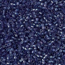 Miyuki Delica Seed Beads Size 11/0 Fancy Lined Han Blue 7.2 Gram Tube