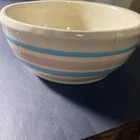 McCoy USA Cereal/Soup Bowl, Blue & Pink Stripe
