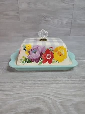 Double Stick Butter Dish Pioneer Woman Sweet Romance Blossoms Stone Ware