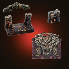 Dwarven Forge Dwarvenite Hellscape Lava Caverns Infernal Cave Door Pack Painted