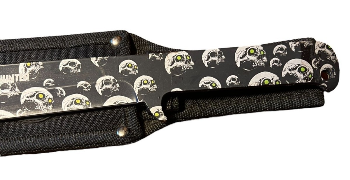 Zombie Hunter Machete Custom Design Skull Zombie Blade ZB