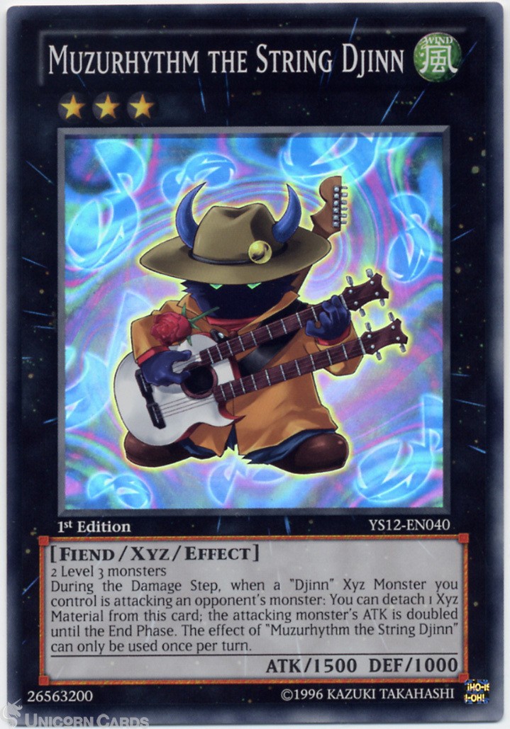 YS12-EN040 Muzurhythm the String Djinn Super Rare 1st Edition Mint YuGiOh Card