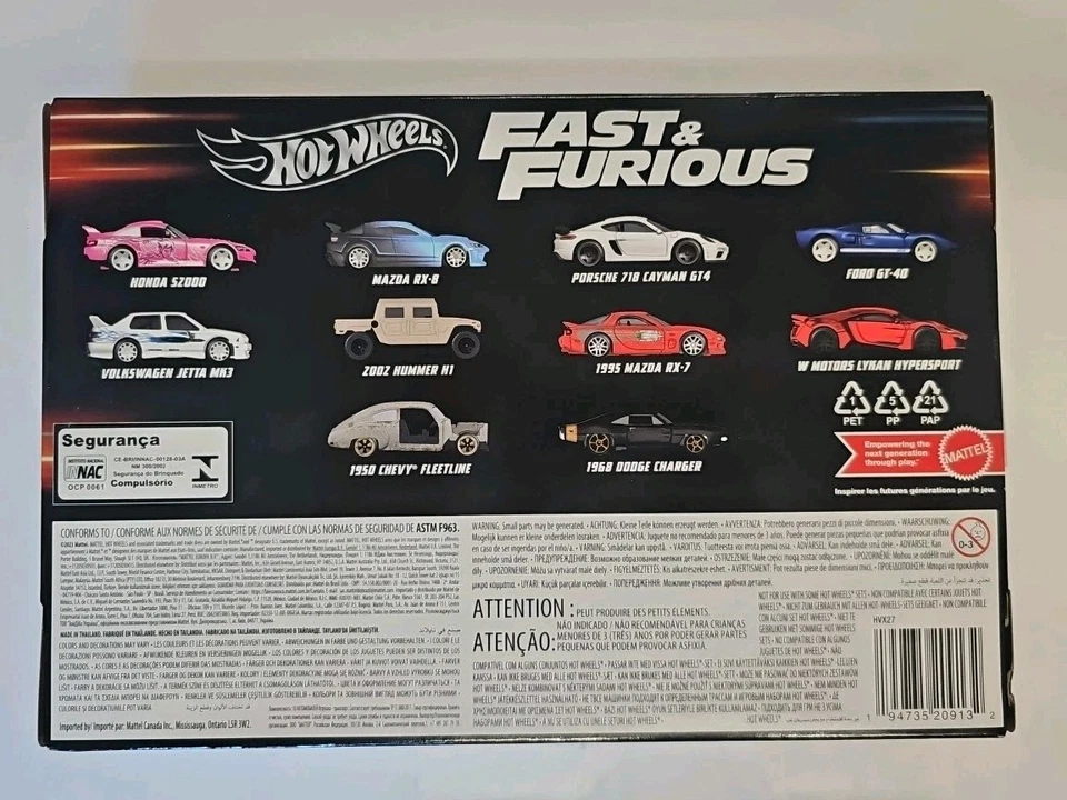 Hot Wheels  Fast & Furious 10 Car Pack Mini Car Set NEW - Image 3 of 3