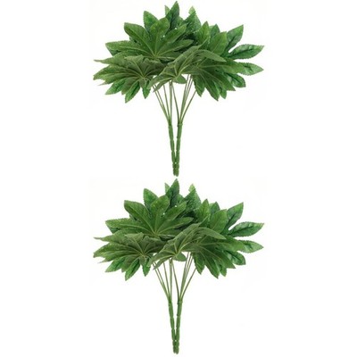  2 PCS Gefälschte Pflanzen Künstliche Klein Grüne Blätter Simulierte