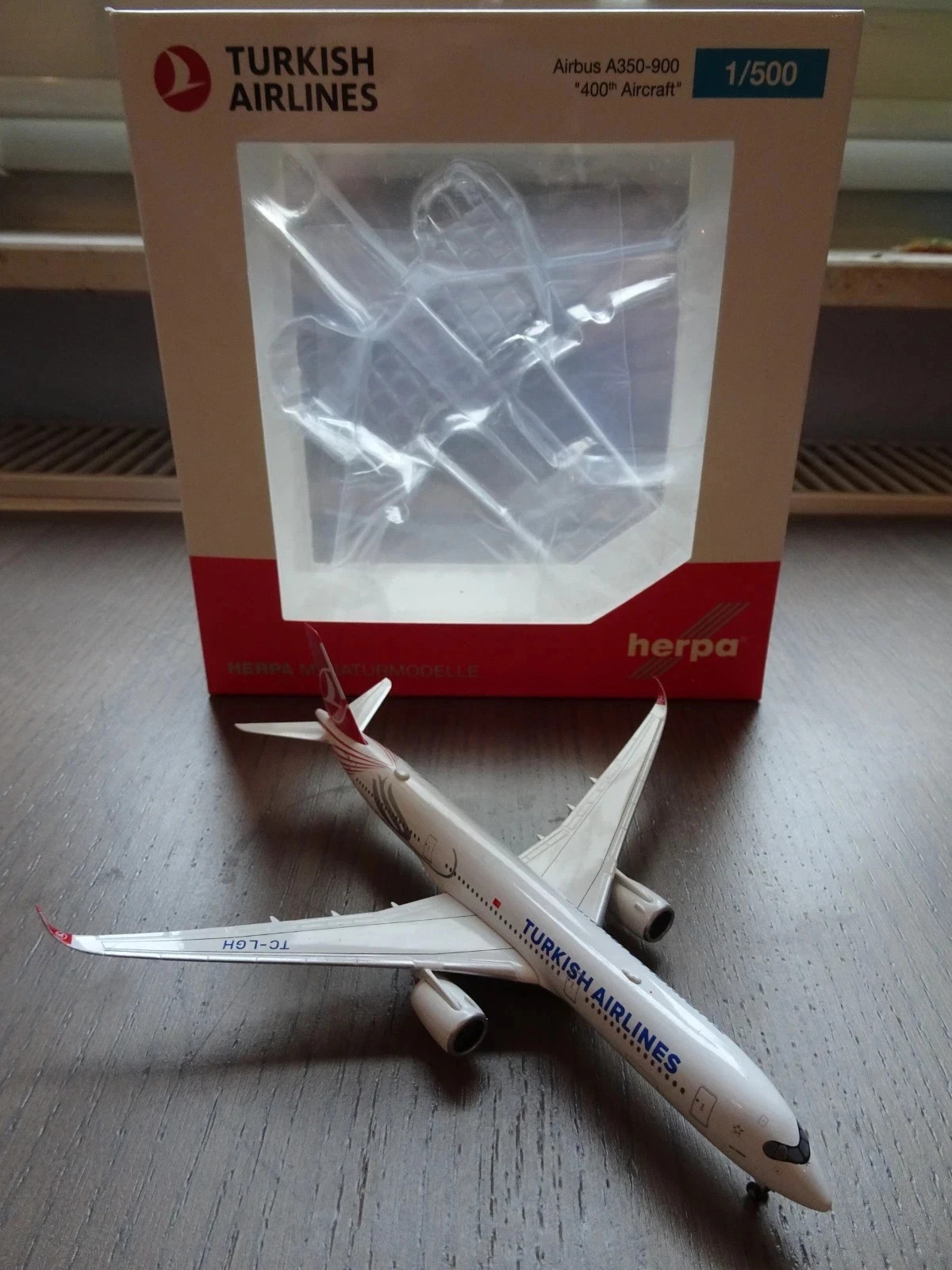 Herpa Turkish Airlines Airbus A350-900 400th - TC-LGH - 1:500 - 537230 - NG&OVP