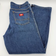 Dickies Mens Regular Fit Blue Denim Jeans 38x30 Workwear Farming Ranch