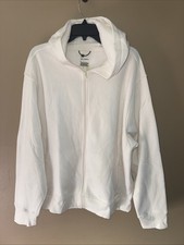 Womens XL White Hoodie Sweatshirt, Full Zip, NWT, All In Motion