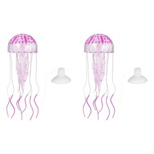 Jellyfish Aquarium Decoration Fish Tank Decorations Purple M 2Pcs