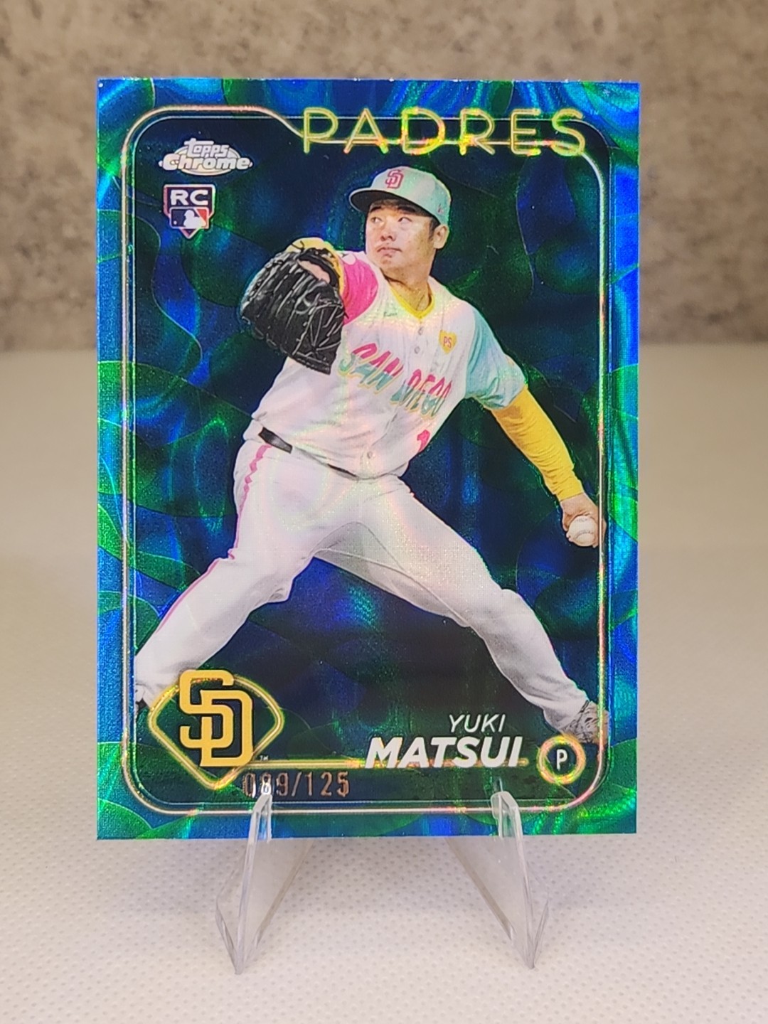 2024 Topps Chrome Update Series Yuki Matsui USC187 Blue Green Lava Lamp /125 RC