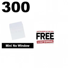 300 Mini Paper CD Sleeves with Flap (No Window) ** 1-3 DAY