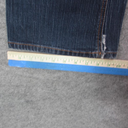 Bullhead Denim Jeans Womens 9 Blue Dark Wash Huntington Flare Stretch Distressed - Picture 8 of 13