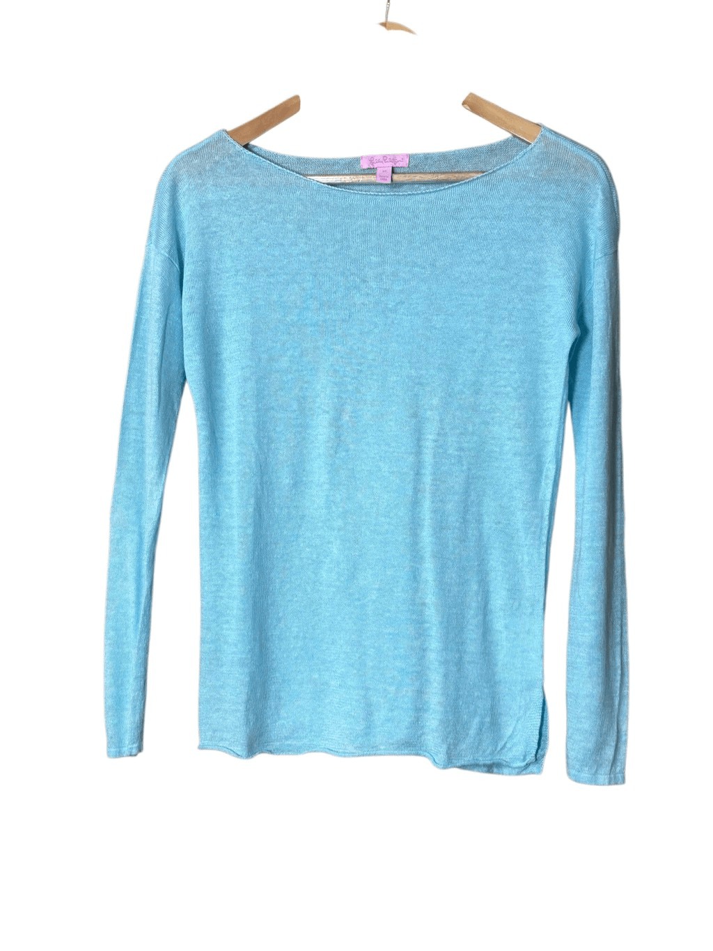 Lilly Pulitzer Alana Linen Pullover lightweight Sweater top XS Split Hem $108