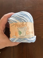 Peaches  Creme Cream Yarn Color 195 Powder Puff 2.5 Oz 100 Cotton Blue